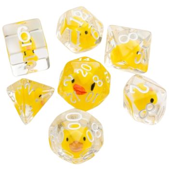 Gamegenic - Embraced Series -Rubber Duck- Set mit 7 RPG-Würfeln