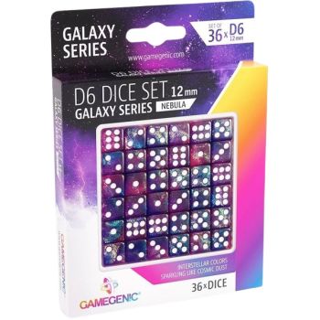 Gamegenic - Galaxy Series -Nebula- Set mit 36 Würfeln von 6 - 12 mm