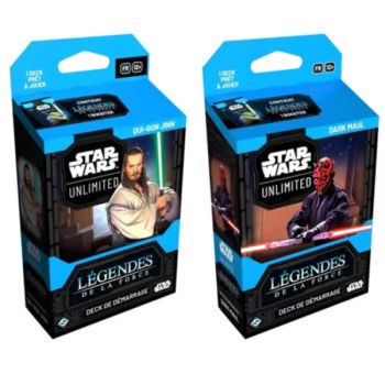 photo Set mit 2 Starterdecks – Legends of the Force – FR – Star Wars Unlimited – SWU5