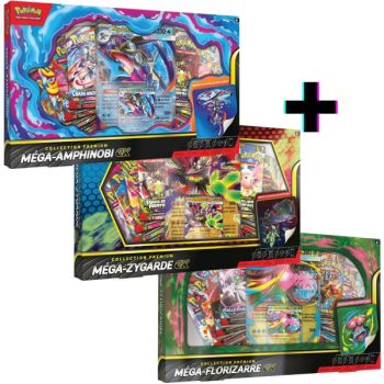 Set mit 3 Boxen – Premium-Kollektion mit 8 Boostern – FR – Pokémon – 2026