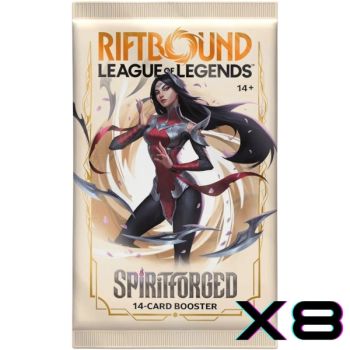Konvolut von 8 Boostern, Set 2 „Spirituelle Waffen“ – 8 Packungen à 14 Karten – FR – Riftbound: LoL TCG