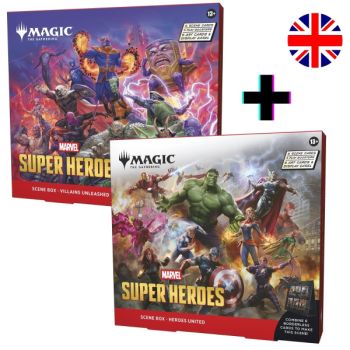 Marvel Superhelden – EN – Set mit 2 Szenenboxen – Magic: The Gathering – MSH