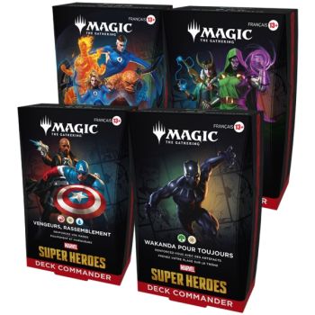 Marvel Superhelden – FR – Set mit 4 Commander-Decks – Magic: The Gathering – MSH