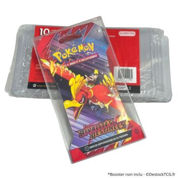 10er-Packung – PET-Schutzhüllen für Pokémon-Boosterpacks – Evoretro