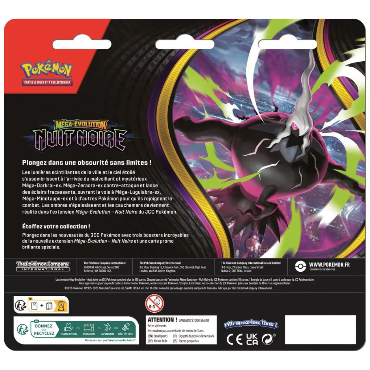 Tripack [ME05] - 3 Darkest Night Booster - Pokémon - FR - Mega Evolution [ME5]