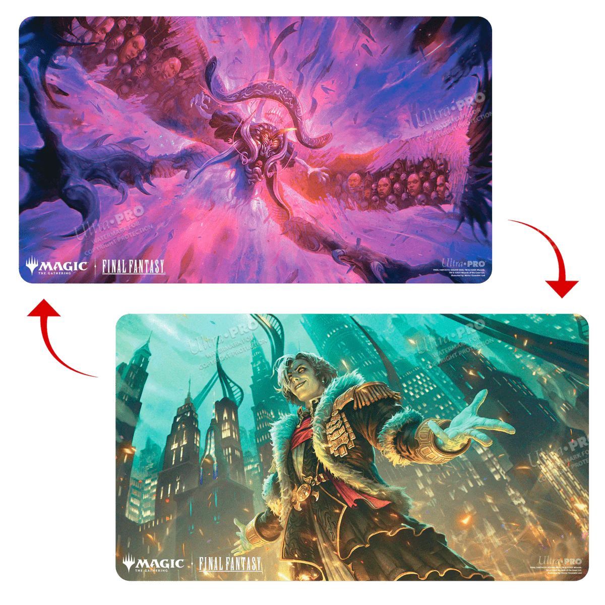 Ultrapro – Magic: The Gathering®—FINAL FANTASY™ Emet-Selch, Unsundered / Hades, Sorcerer of Eld doppelseitige Spielmatte