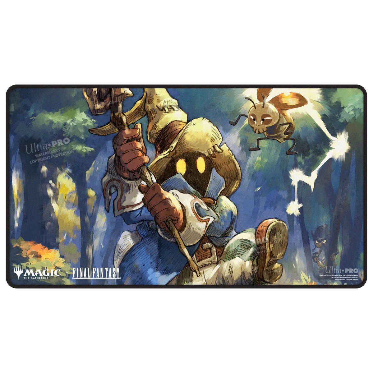 Ultrapro – Magic: The Gathering®—FINAL FANTASY™ Vivi Ornitier – Schwarze Spielmatte mit Nähten